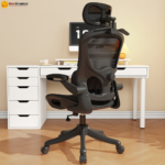 🪑 925 Ergonomic Office Chair | White Frame • Gray Mesh  Modern Design • Smart Utility • Everyday Office Comfort - Image 3
