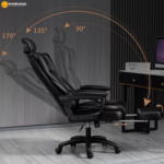 🪑 801 Executive Reclining Office Chair | Black PU Leather  Luxury Comfort • Full Recline Support • Executive Seating - Image 2