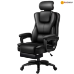 🪑 801 Executive Reclining Office Chair | Black PU Leather  Luxury Comfort • Full Recline Support • Executive Seating - Image 3