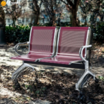 B02-A Black Heavy-Duty Steel Beam Seating Chair  Heavy-Duty Steel • Solid PP Support • Commercial Grade Seating - Image 7
