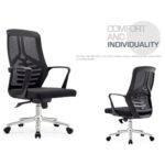 🪑 717B Ergonomic Office Chair | Grey Mesh  Professional Comfort • Heavy-Duty Build • Reliable Performance - Image 4
