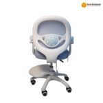 🪑 923 Ergonomic Office Chair | White Frame & Blue Mesh  Modern Design • Daily Comfort • Lightweight Office Seating - Image 3