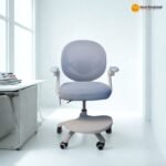 🪑 923 Ergonomic Office Chair | White Frame & Blue Mesh  Modern Design • Daily Comfort • Lightweight Office Seating