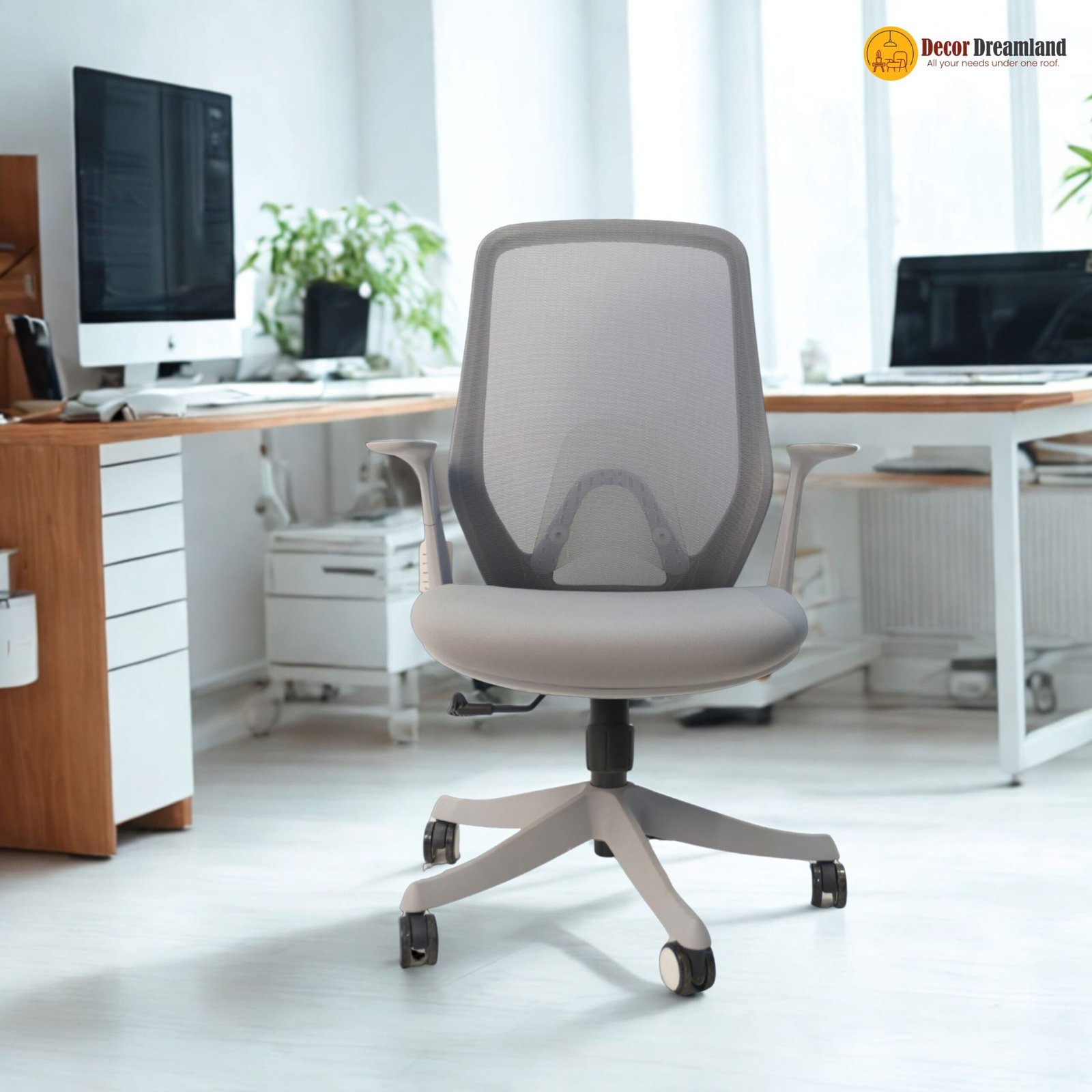 Untitled design - 4 🪑 XY-909B Ergonomic Office Chair | White Mesh & Moulded Foam Modern Comfort • Durable Build • Professional Office Seating - Image 1