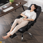 🪑 A052 Ergonomic Office Chair | Black Mesh with Foam Seat & Nylon Base  Modern Comfort • Breathable Design • Durable Office Seating - Image 2
