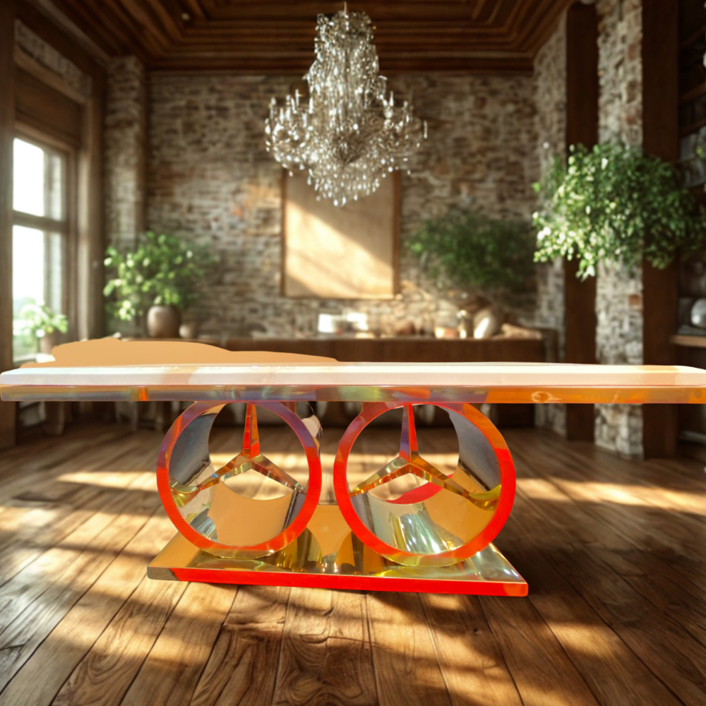 1 🪑 Mercedes Luxury Chair | Gold & Rose Gold Finish Premium Design • Elegant Look • Luxury Seating - Image 1