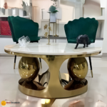 🪑 C081 Luxury Designer Chair | Gold & Rose Gold Finish  Elegant Design • Premium Look • Stylish Seating - Image 2