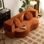 🛋️ Model SF-14 Modern Velvet Curved Sofa | Removable Cover Series Sculptural Elegance • Maintenance-Friendly Design • Compact Shipping Efficiency - Image 2