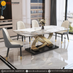 Dining Table Model 658# | Modern Luxury Sintered Stone (160 × 90 cm) Elite Craftsmanship • High-Performance Surface • Architectural Base