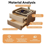 🛏️ A18 Smart Bedside Table | Wireless Charging, Bluetooth Audio & Password Lock  Advanced Features • Smart Convenience • Premium Bedroom Furniture - Image 2