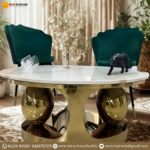 🪑 C081 Luxury Designer Chair | Gold & Rose Gold Finish  Elegant Design • Premium Look • Stylish Seating