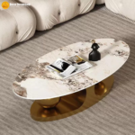 🛋️ 13# Luxury Glam Coffee Table | Marble & Velvet Edition Opulent Textures • Stainless Steel Accents • Modern Centerpiece - Image 2