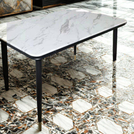 🍽️ DT-03 Modern Dining Table | 4-Seater Compact SeriesSpace-Efficient $52" \times 32"$ Design • Minimalist Aesthetic • Durable Build