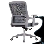 Model 101B Mid-Back Task Chair | Professional Black Series Ergonomic Efficiency • High-Tension Mesh • Reinforced Hybrid Build - Image 2
