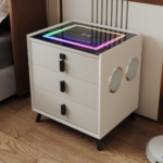 🛏️ A22 Smart Bedside Table | Wireless Charging, Bluetooth Audio & Password Lock Advanced Features • Smart Convenience • Premium Bedroom Furniture