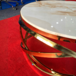 🛋️ T-33 Designer Center Table | Clear Glass & Luxury Metal Minimalist Transparency • Precision Engineering • Available in Gold & Rose Gold - Image 5