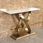 🛋️ 15# Luxury Slimline Coffee Table | Marble & Stainless Steel Sophisticated Profile • Genuine Stone Top • Modern Metallic Craftsmanship - Image 2