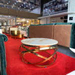 🛋️ T-33 Designer Center Table | Clear Glass & Luxury Metal Minimalist Transparency • Precision Engineering • Available in Gold & Rose Gold - Image 2