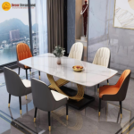 Dining Table Model 658# | Modern Luxury Sintered Stone (160 × 90 cm) Elite Craftsmanship • High-Performance Surface • Architectural Base - Image 5
