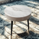 🍽️ DT-092 Round Onyx Dining Table | Metallic Luxury Series Translucent Onyx Top • 360° Round Symmetry • PVD Gold & Rose Gold Accents