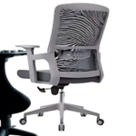 Model 101B Mid-Back Task Chair | Professional Black Series Ergonomic Efficiency • High-Tension Mesh • Reinforced Hybrid Build - Image 3