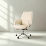 Model AD-039LB Low-Back Executive Chair | Apricot Edition Warm Modern Palette • Enhanced Cushioning • Mirror-Finish Chrome