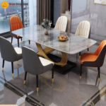 Dining Table Model 658# | Modern Luxury Sintered Stone (160 × 90 cm) Elite Craftsmanship • High-Performance Surface • Architectural Base - Image 4