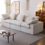 🛋️ SF-4 Italian Minimalist Compressed Sofa Set | Plush Fabric Series Italian Architectural Style • Vacuum Compression Technology • 4-Seater Luxury - Image 2