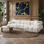 🛋️ SF-7 Modern Tufted Modular Sectional Sofa | Microfiber Series Classic Tufted Artistry • Modular Flexibility • High-Performance Microfiber - Image 5