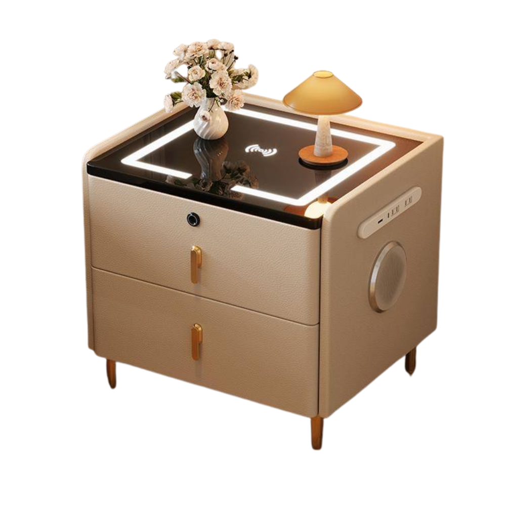 4 🛋 A02 Smart Bedside Table | Wireless Charger & Bluetooth Speaker Smart Features • Modern Design • Multi-Function Convenience - Image 1