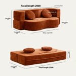 🛋️ Model SF-14 Modern Velvet Curved Sofa | Removable Cover Series Sculptural Elegance • Maintenance-Friendly Design • Compact Shipping Efficiency - Image 6