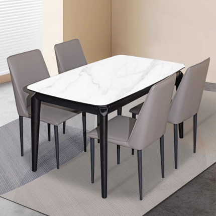 DT-092 Modern Dining Table – 4-Seater Comfort Series – Spacious Rectangular Wooden Table