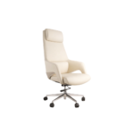 Model AD-039HB High-Back Executive Chair | Apricot Edition Plush Ergonomics • Breathable 5D Mesh • Mirror-Finish Chrome Base - Image 2