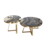 💎 Model 17# Luxury Nesting Coffee Table Set | Stainless Steel & Marble Modern Versatility • Space-Saving Design • Premium Craftsmanship - Image 3