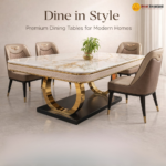 Dining Table Model 626# | Premium Marble Top 6-Seater (150 × 90 cm) Luxurious Italian Style • High-Strength Marble • Polished Chrome Base