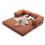 🛋️ Model SF-16 Compressed Fabric Sectional Sofa | Modern Modular Series Sculptural Minimalist Design • High-Efficiency Vacuum Packaging • High-Performance Fabric