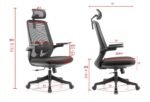 Model A02-HB High-Back Mesh Office Chair Ergonomic Support • Breathable 5D Mesh • Heavy-Duty Nylon Base - Image 4