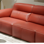DD/3006 – Elegant Leatherette 3-Seater Sofa – Bold Red Contemporary Lounge Seating - Image 4