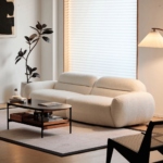 DD/2003 – Ivory White Two-Seater Modular Sofa – Contemporary Fabric Lounge Seating - Image 3