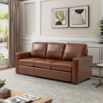 DD/3009 – Tofu Leatherette 3-Seater Sofa – Bold Red Contemporary Lounge Seating