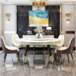 Dining Set-12# 1+6 – Premium 6-Seater Square Dining Collection – Spacious Family Set - Image 2