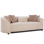 DD/3003 – Luxury Fabric Tufted Sofa 3-Seater – Elegant Cream Contemporary Lounge Seating - Image 3