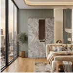 Elite 3-Door Master Wardrobe – Grand Marble & Timber Fusion Suite