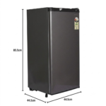 GLDC111RT1JC | LLOYD 92 Litre 1 Star Direct Cool Single Door Mini Refrigerator Grey Metallic • Fixed Speed Compressor • 1 Year Product & 2 Years Compressor Warranty - Image 4